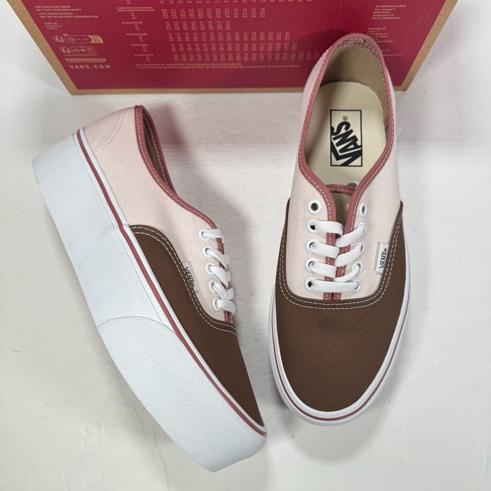 Vans Authentic Stackform Platform Earthy Blocking Multi Color Sneakers Women 9.5